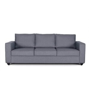 Wakefit Sofa Set | 3 Year Warranty | Mini 3 Seater Sofa for Living Room, Wooden Couch - Napper Mini (Omega : Blue)